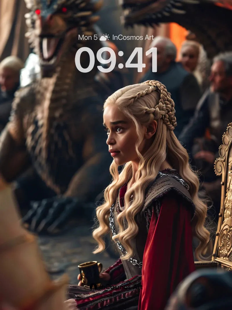 Dragonfire Majesty Wallpaper with Royal Braid