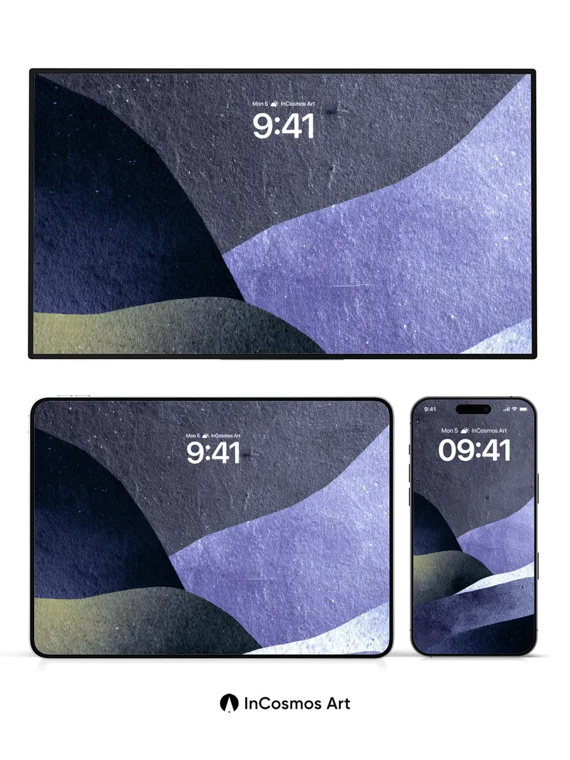 Nocturnal Veil Wallpaper with Starlit Textures