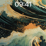 Storm Surge Wallpaper with Hokusai Echoes wallpaper for iPhone, iPad & Mac
