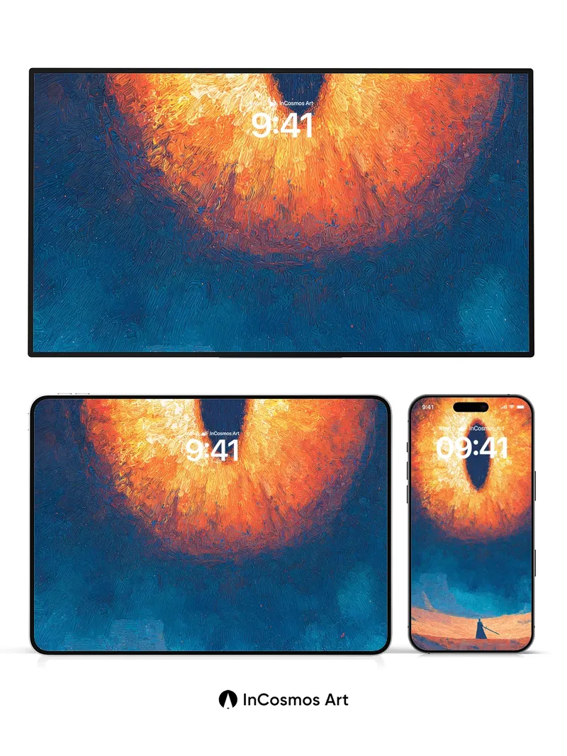 Ethereal Eye Wallpaper with Cosmic Silence