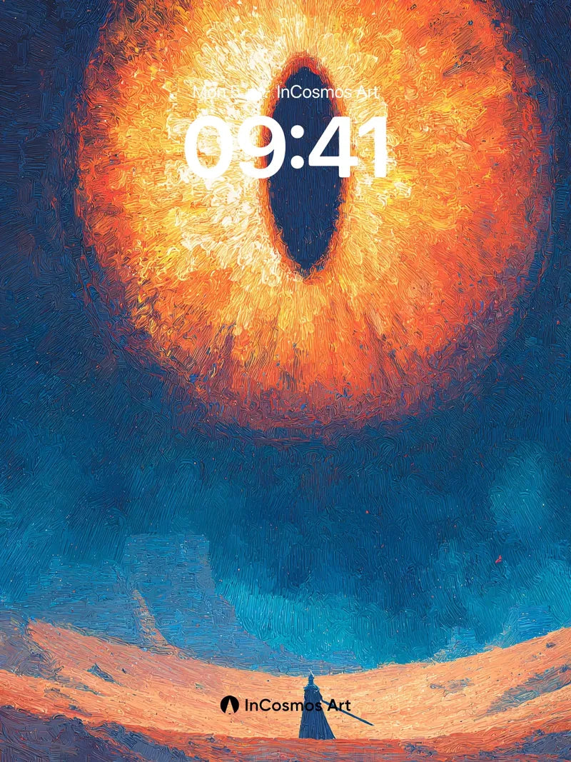 Ethereal Eye Wallpaper with Cosmic Silence