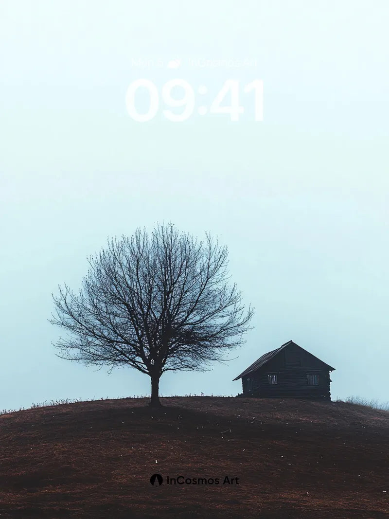 Solitary Silence Wallpaper with Winter's Breath