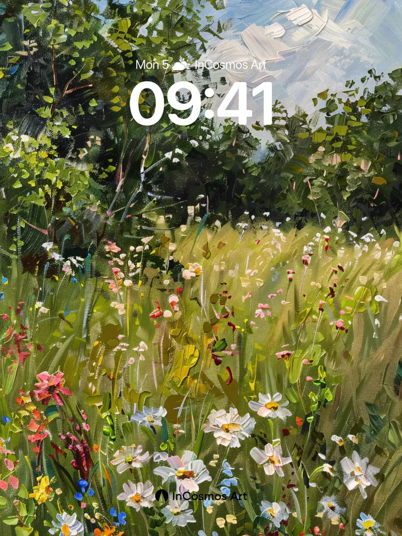 Whispering Meadow Wallpaper with Dappled Light