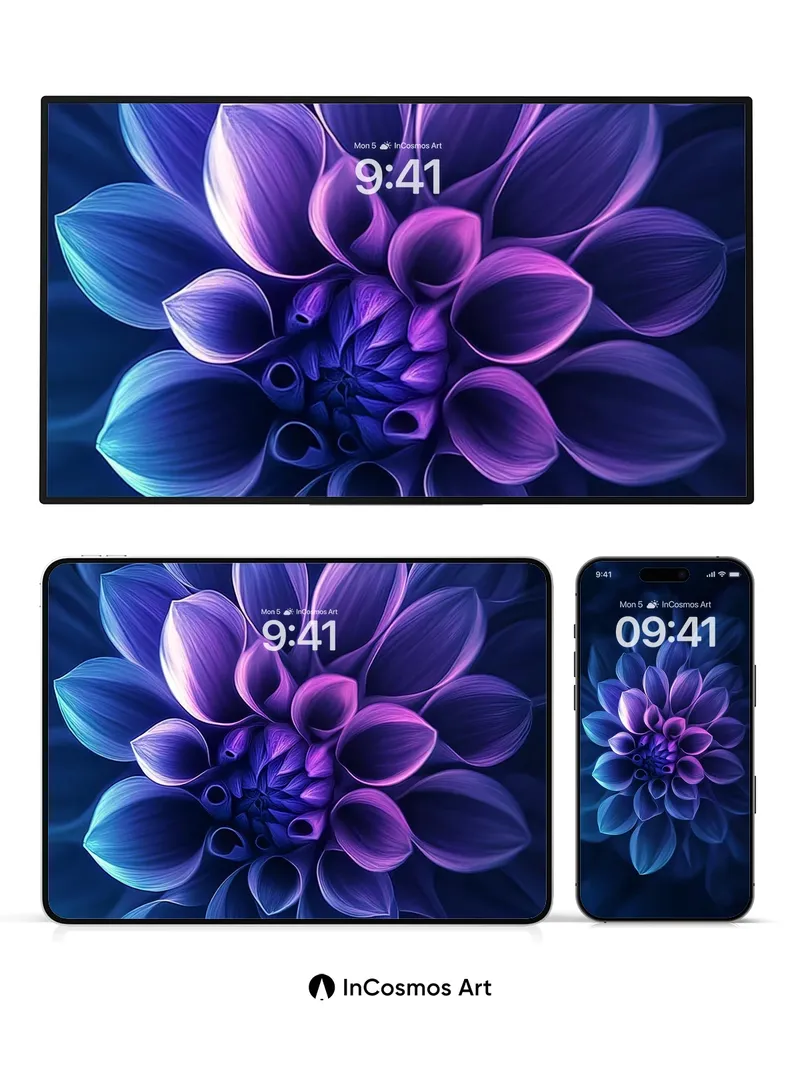 Luminous Dahlia Wallpaper with Ethereal Petals