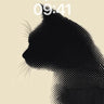 Silhouetted Whisker Wallpaper with Halftone Hush wallpaper for iPhone, iPad & Mac