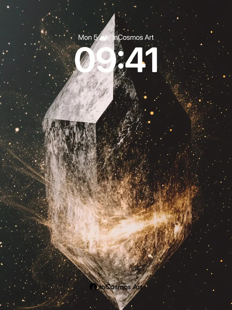 Cosmic Crystal Wallpaper with Stardust Core