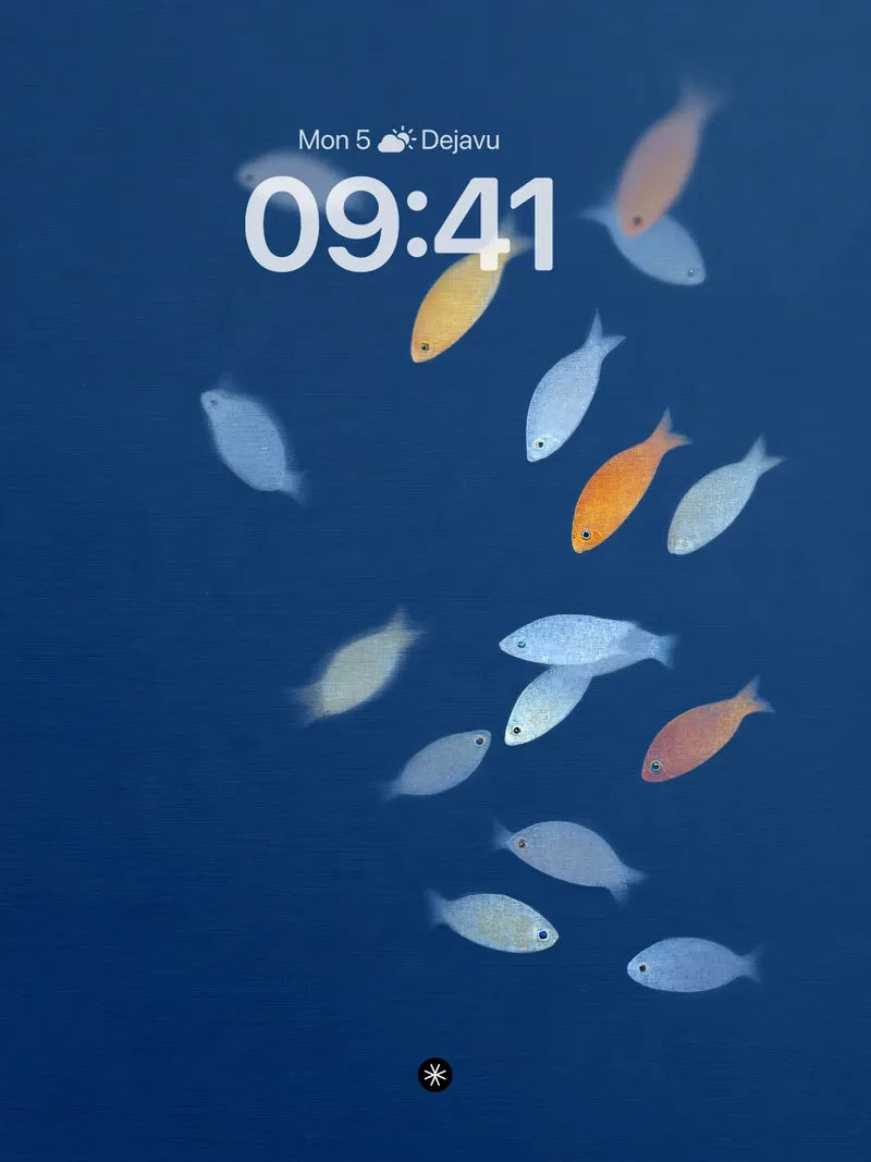 Deep Ocean School Fish Background