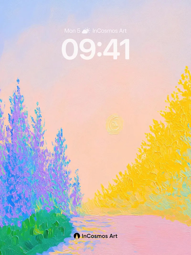 Pastel Reverie Wallpaper with Sunlit Path