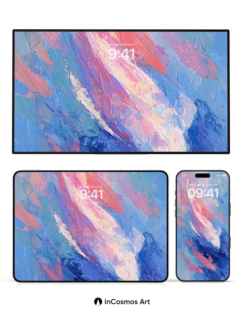 Whispering Koi Wallpaper with Ethereal Brushwork