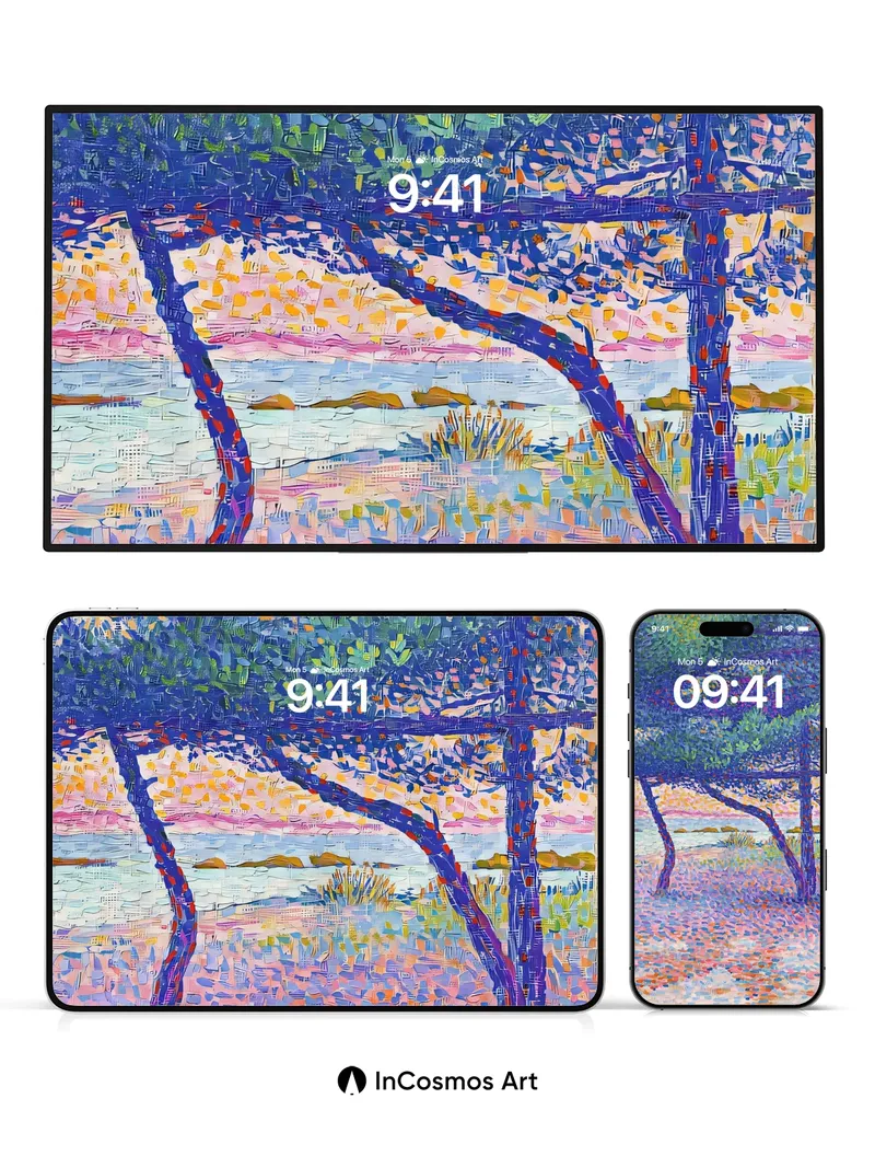 Luminous Grove Wallpaper with Dappled Light