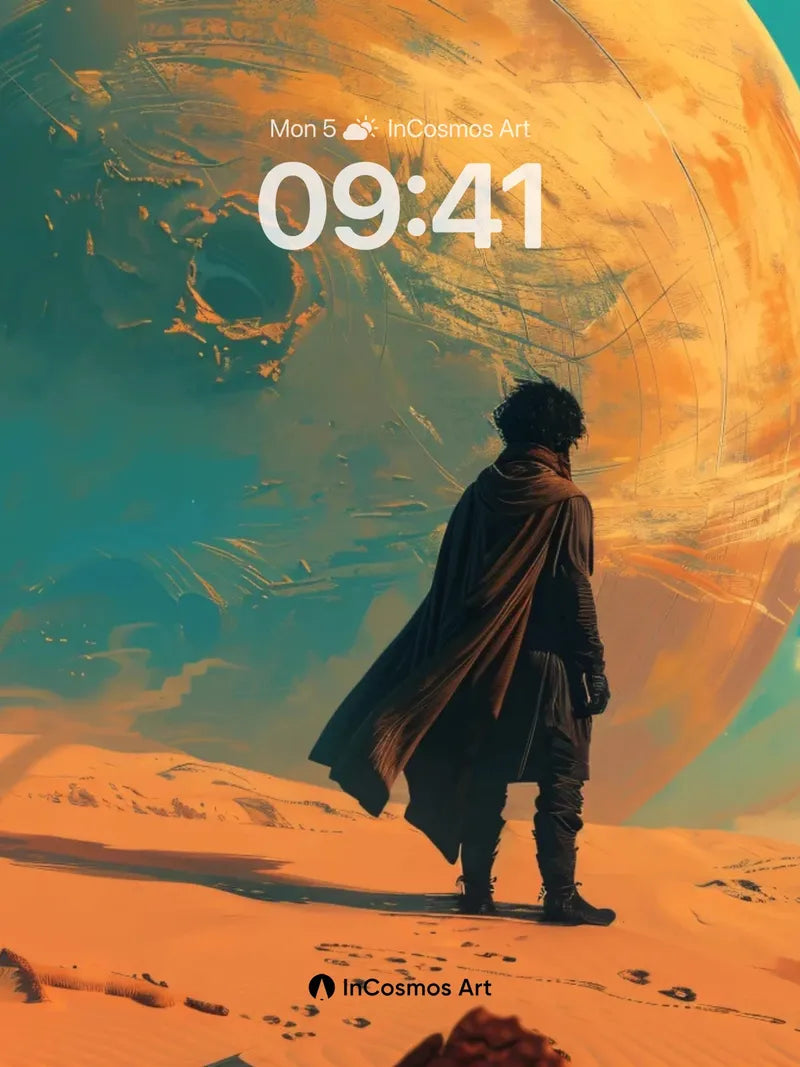 Solitary Horizon Wallpaper with Celestial Gaze