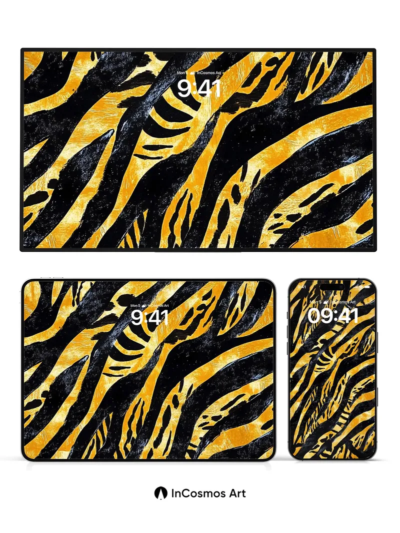 Wild Pulse Wallpaper with Golden Veins