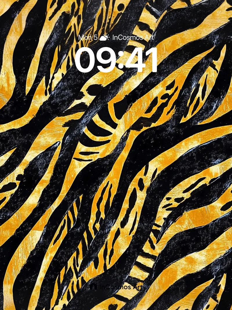 Wild Pulse Wallpaper with Golden Veins