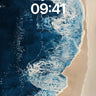 Cerulean Edge Wallpaper with Foam Fractals wallpaper for iPhone, iPad & Mac