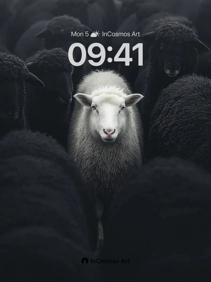 Solitary Light Wallpaper with Flock of Shadows