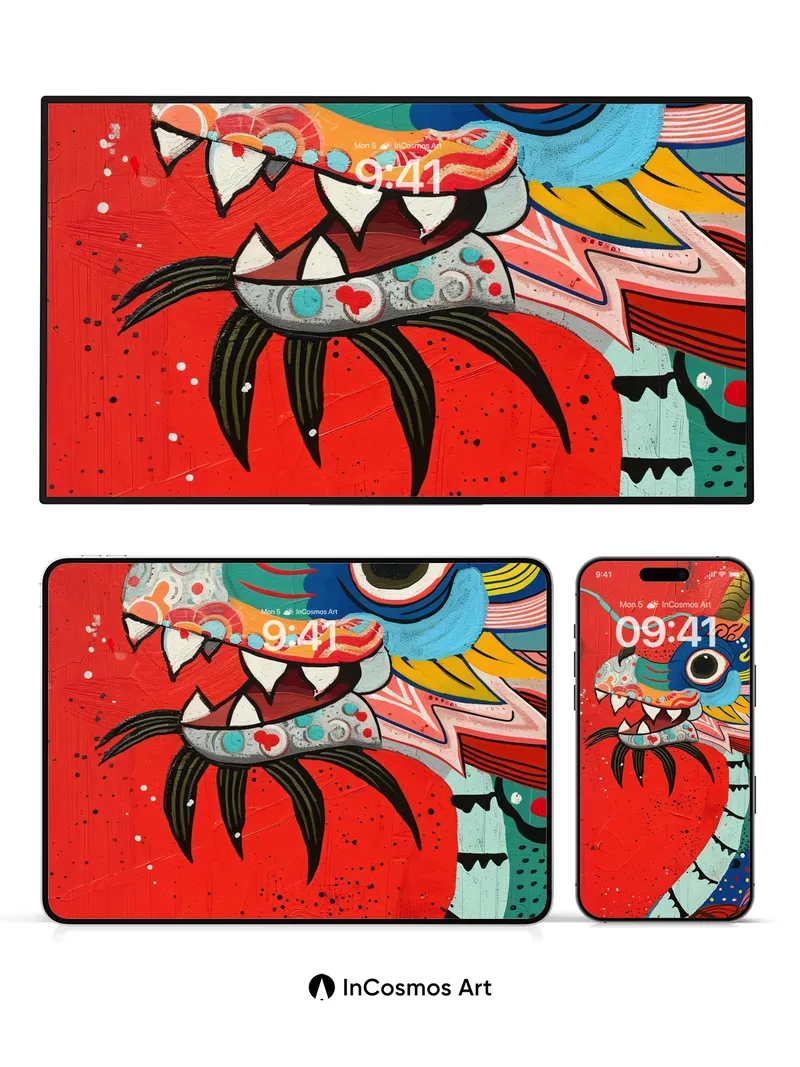 Fierce Dragon Roar Wallpaper with Vibrant Texture