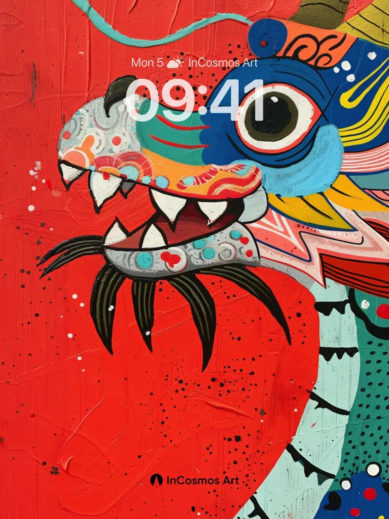 Fierce Dragon Roar Wallpaper with Vibrant Texture wallpaper for iPhone, iPad & Mac