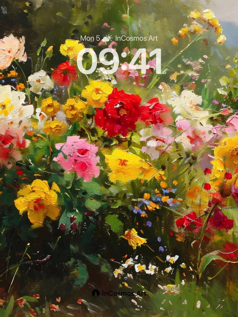 Sunlit Garden Wallpaper with Whispering Petals