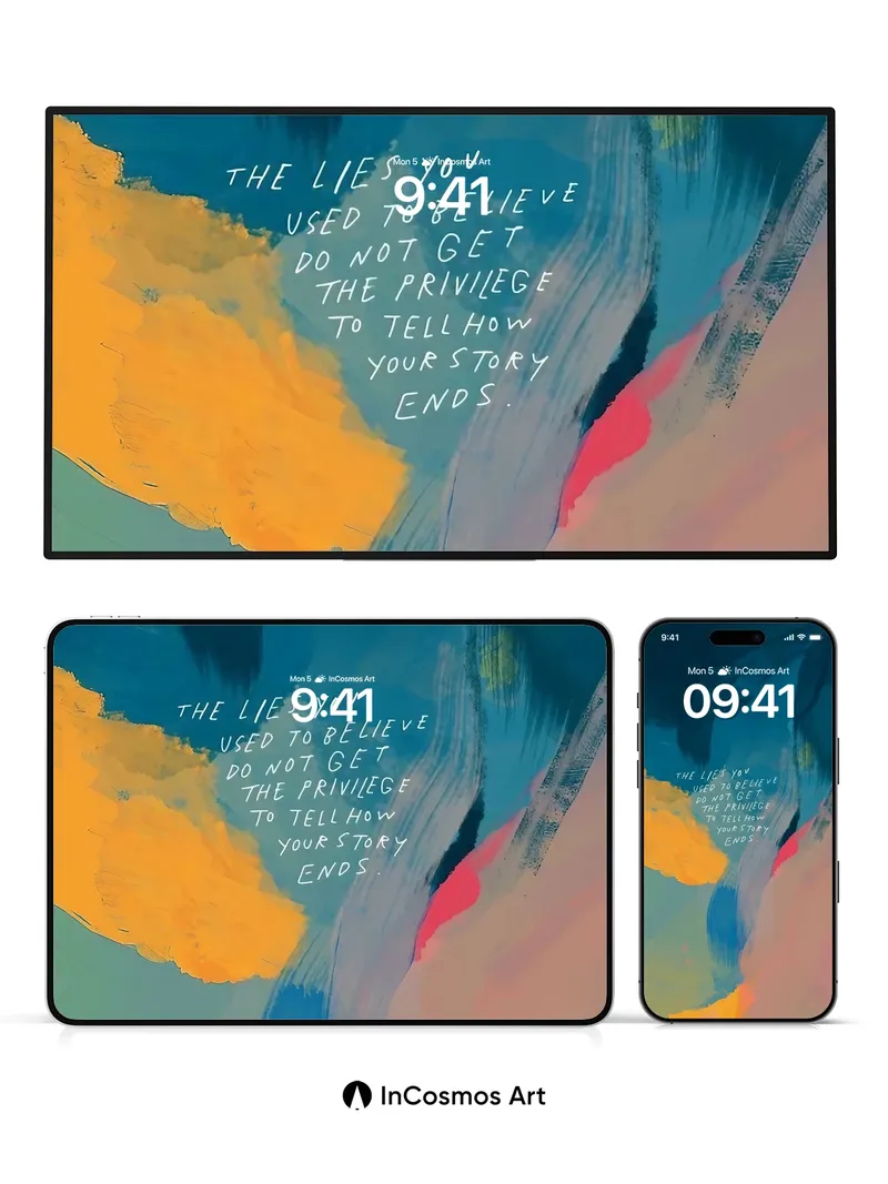 Whispering Canvas Wallpaper with Poetic Ink