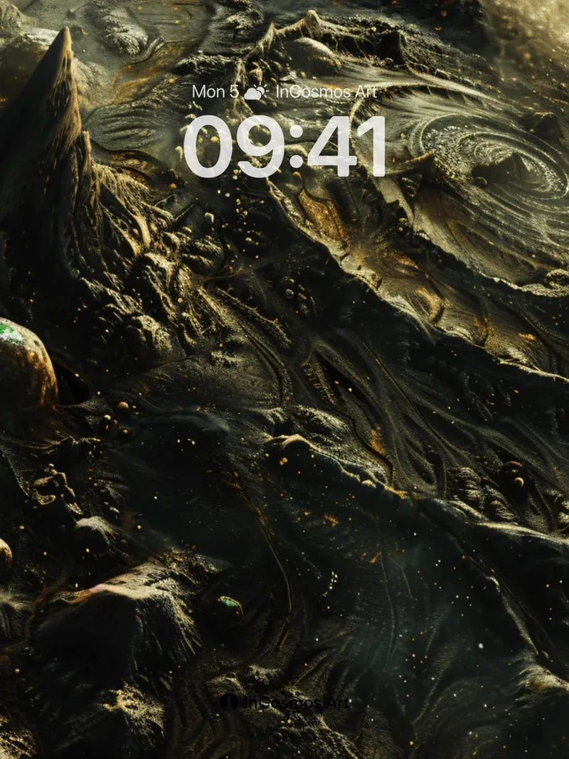 Cosmic Lava Wallpaper with Ancient Glyphs wallpaper for iPhone, iPad & Mac