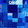 Indigo Tapestry Wallpaper with Hidden Patterns wallpaper for iPhone, iPad & Mac