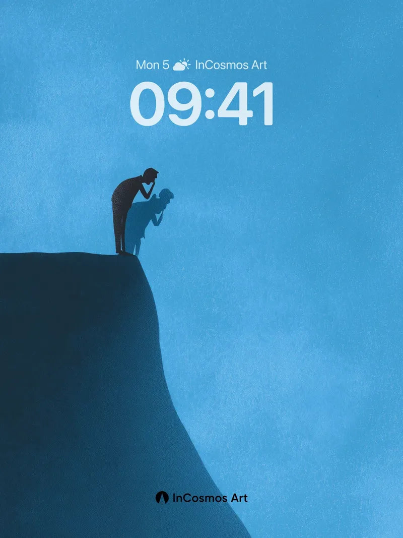 Silhouette Solitude Wallpaper with Midnight Sky wallpaper for iPhone, iPad & Mac