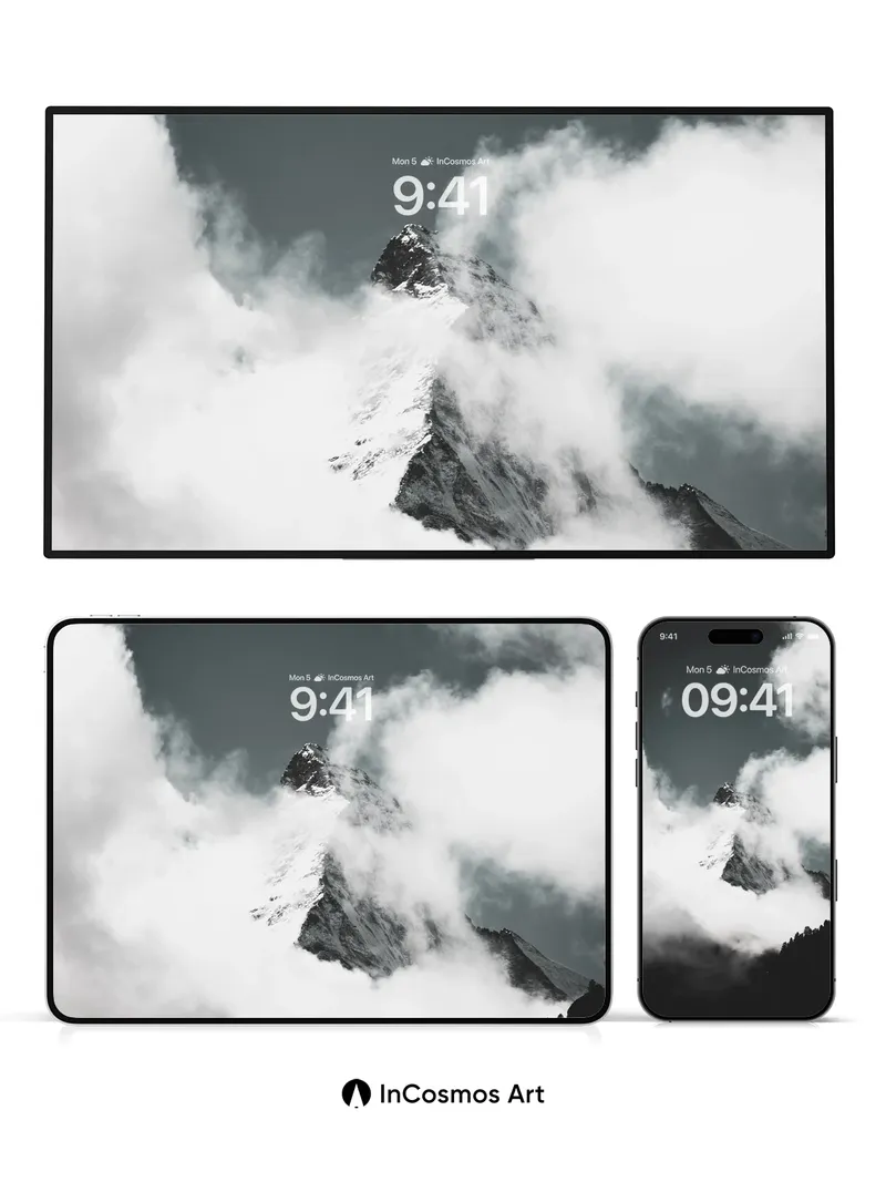 Silent Summit Wallpaper with Cloud Veil