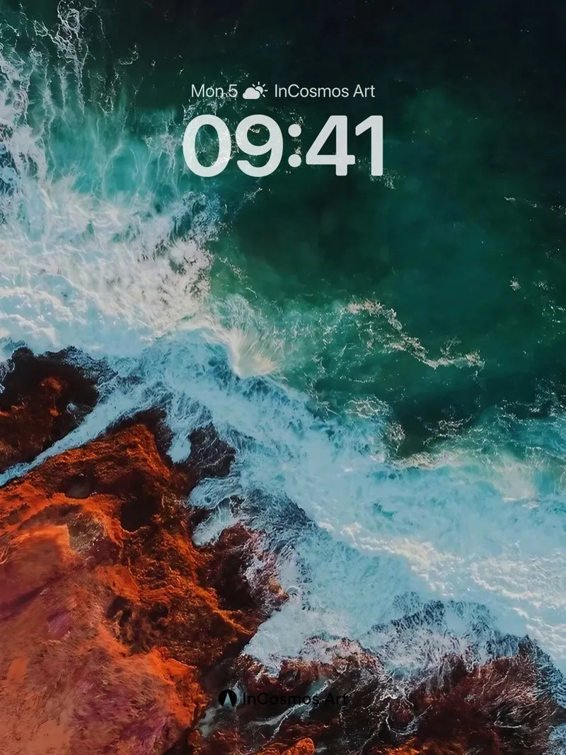 Crimson Tide Wallpaper with Ocean's Edge