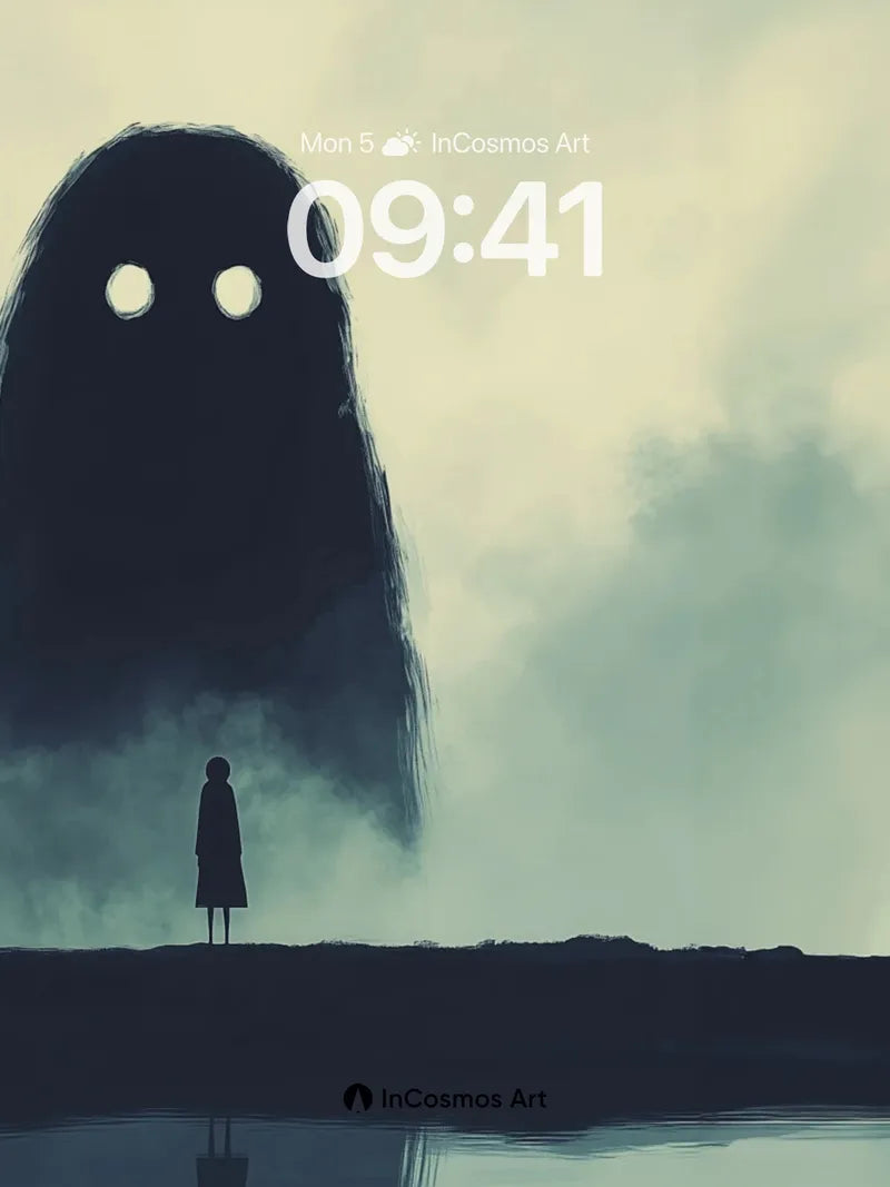 Silent Watcher Wallpaper with Misty Gaze