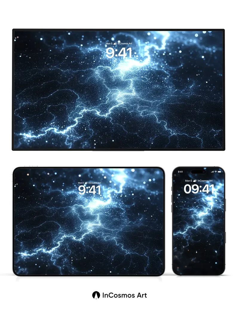 Electric Nebula Wallpaper with Cosmic Veins