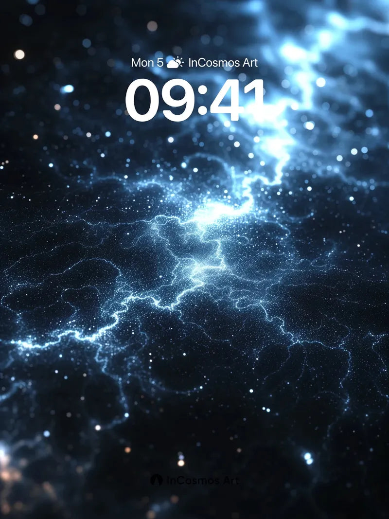 Electric Nebula Wallpaper with Cosmic Veins