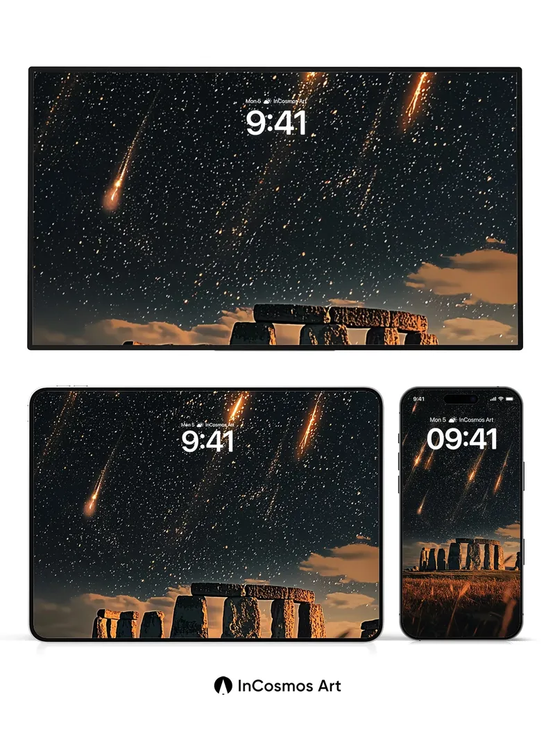 Stellar Drift Wallpaper with Stonehenge Echo