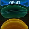 Liquid Neon Wallpaper with Floating Forms wallpaper for iPhone, iPad & Mac