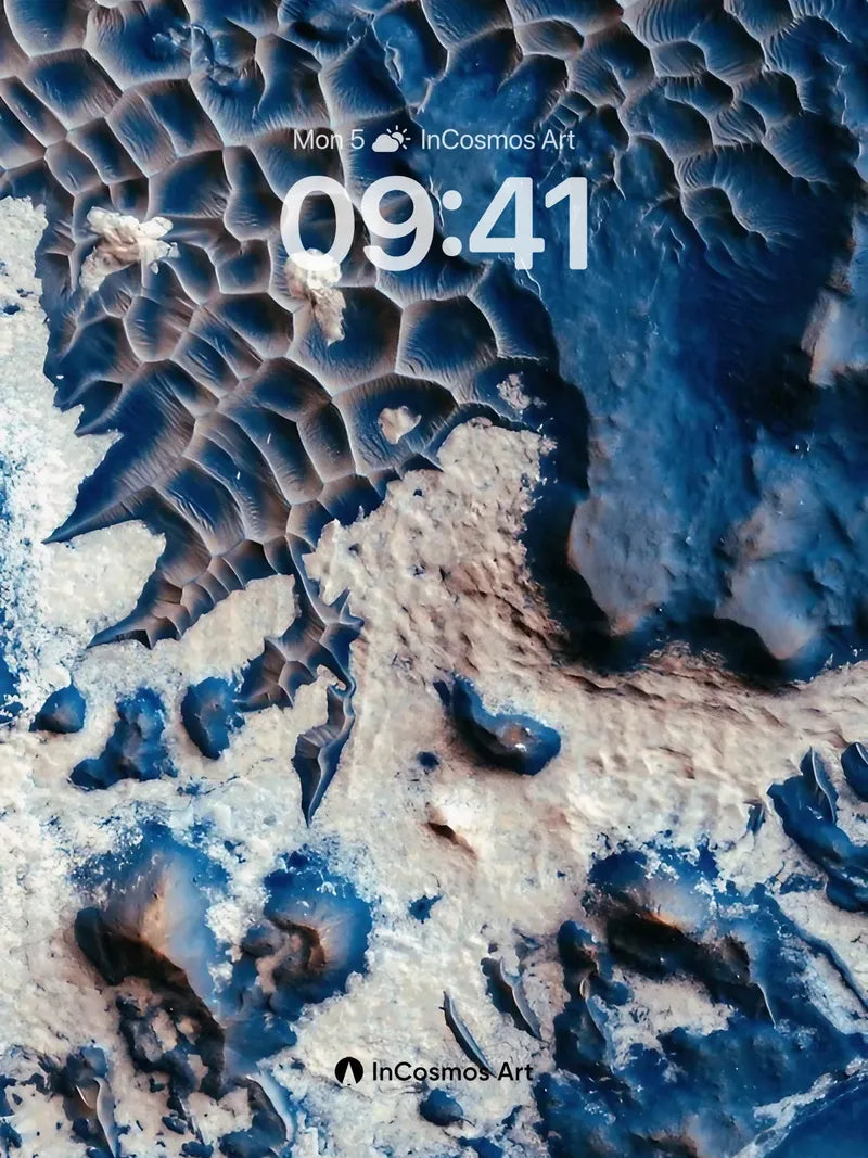 Cobalt Labyrinth Wallpaper with Fractal Depths