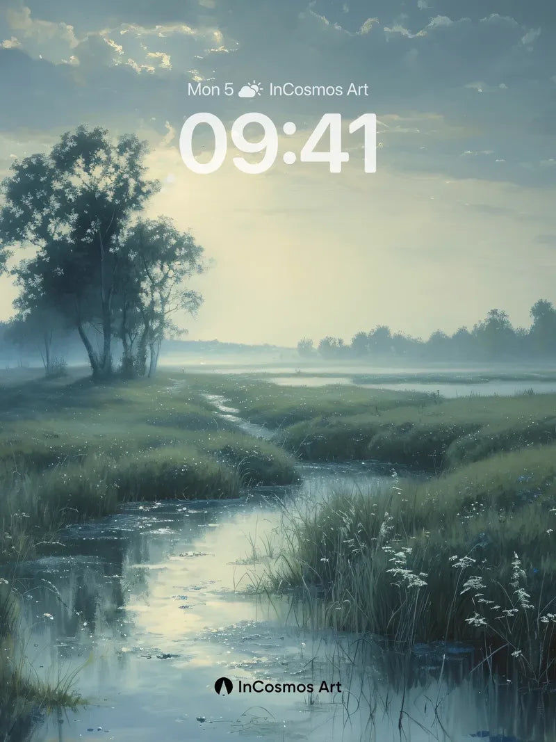 Mistweave River Wallpaper with Dawn Hush