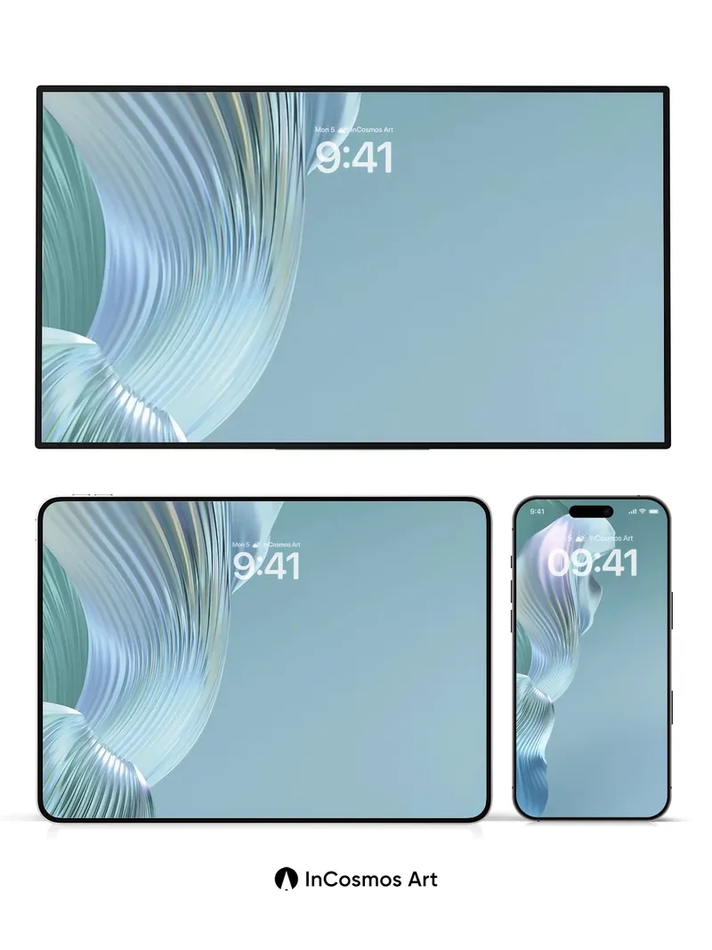 Serenity Wave Wallpaper with Liquid Light