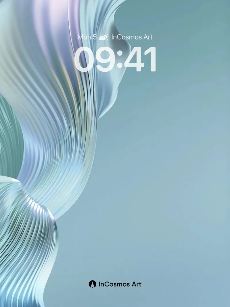 Serenity Wave Wallpaper with Liquid Light