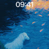 Luminous Depths Wallpaper with Floating Koi wallpaper for iPhone, iPad & Mac