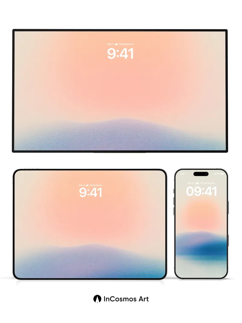 Serenity Horizon Wallpaper with Soft Gradient Hues
