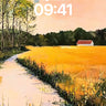 Golden Hour Pathway Wallpaper with Whispering Fields wallpaper for iPhone, iPad & Mac