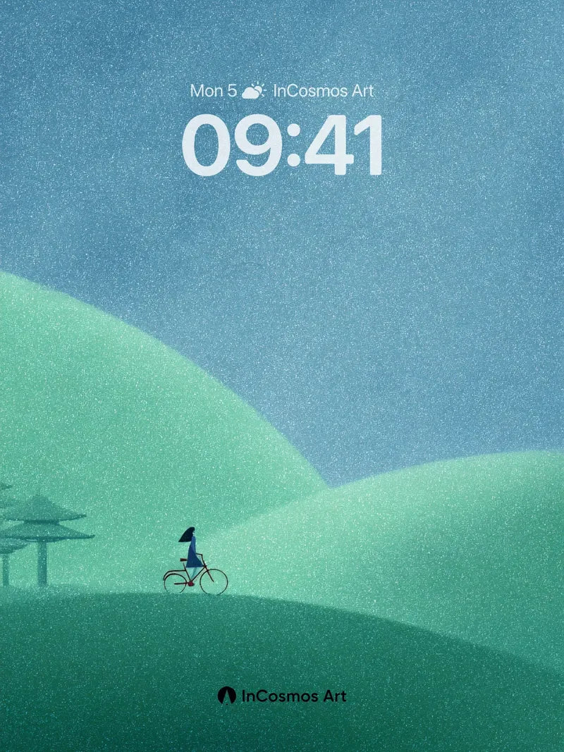 Serenity Ride Wallpaper with Misty Hills wallpaper for iPhone, iPad & Mac