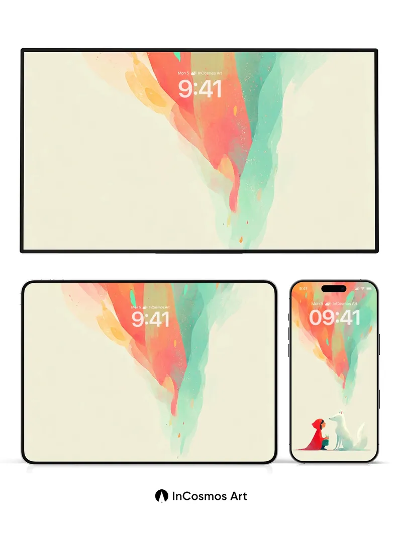 Whispering Colors Wallpaper with Floating Dreams