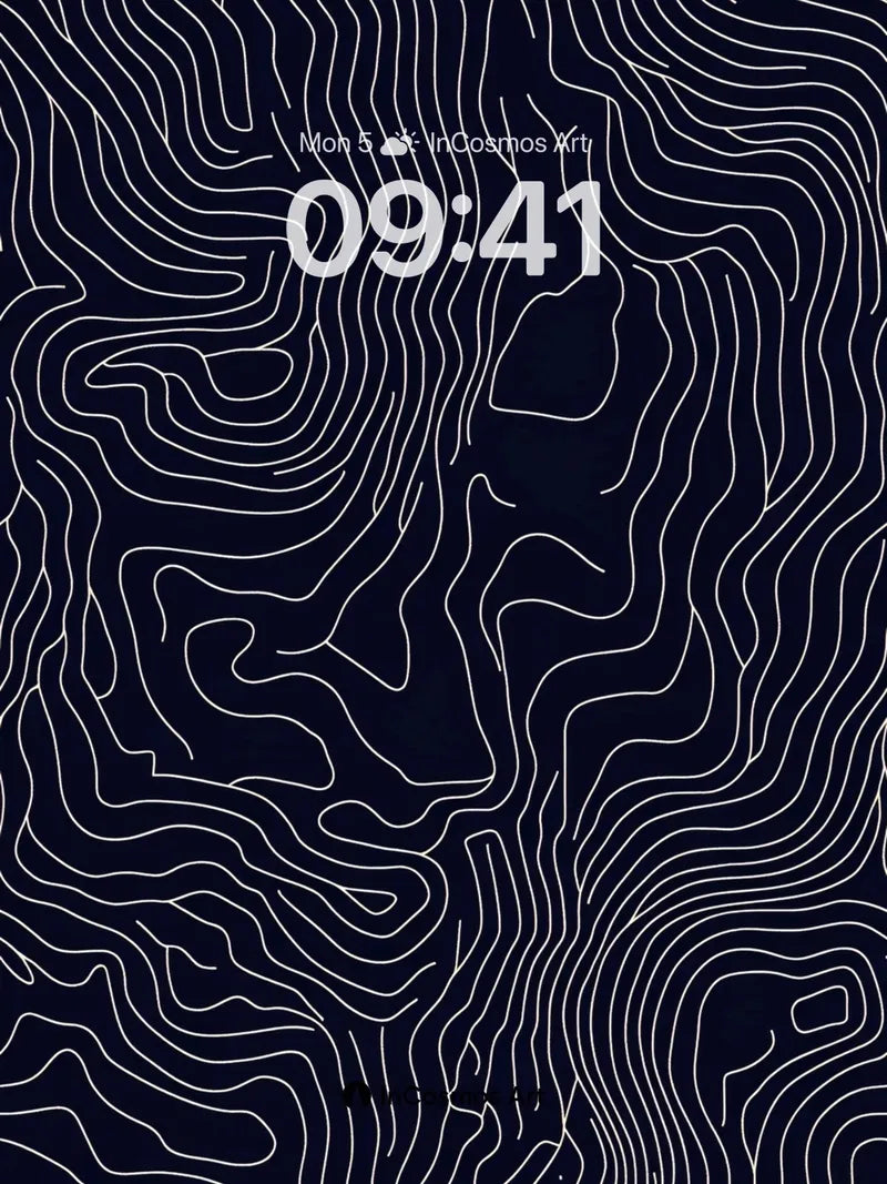 Silent Contour Wallpaper with Ghost Lines