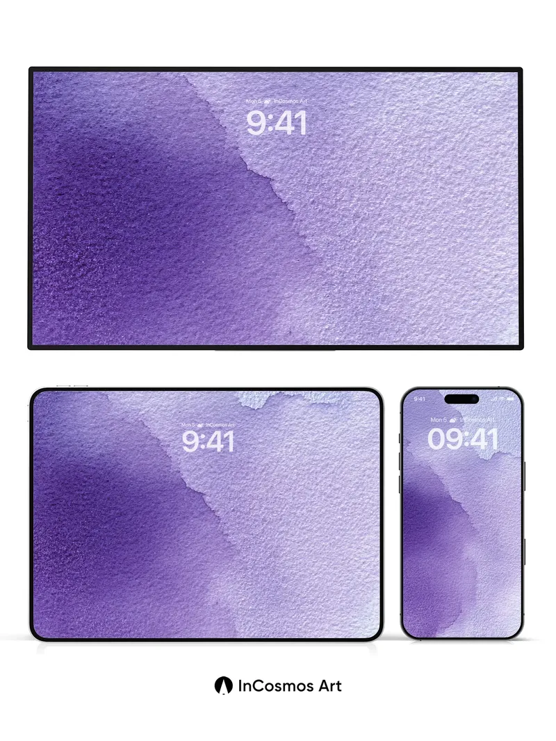 Lavender Hush Wallpaper with Soft Gradient Bloom