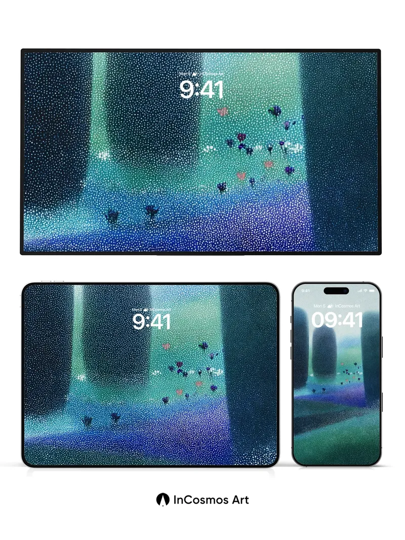 Mist Veil Wallpaper with Dotted Reverie