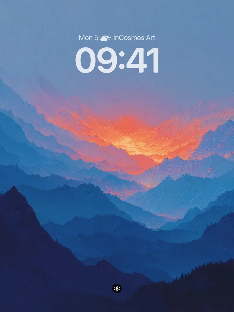 Twilight Gradient Wallpaper with Layered Peaks