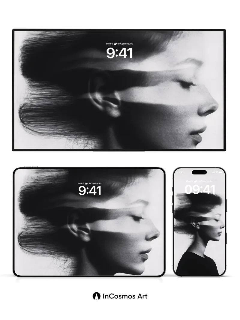 Silent Motion Wallpaper with Hair Like Wind