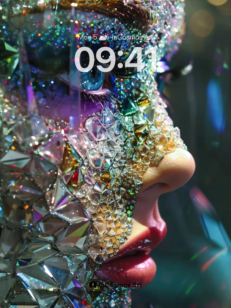 Crystal Prism Wallpaper with Living Light wallpaper for iPhone, iPad & Mac