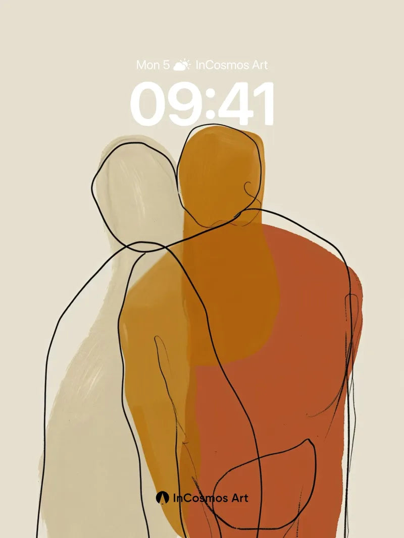 Whispering Forms Wallpaper with Shared Silhouettes