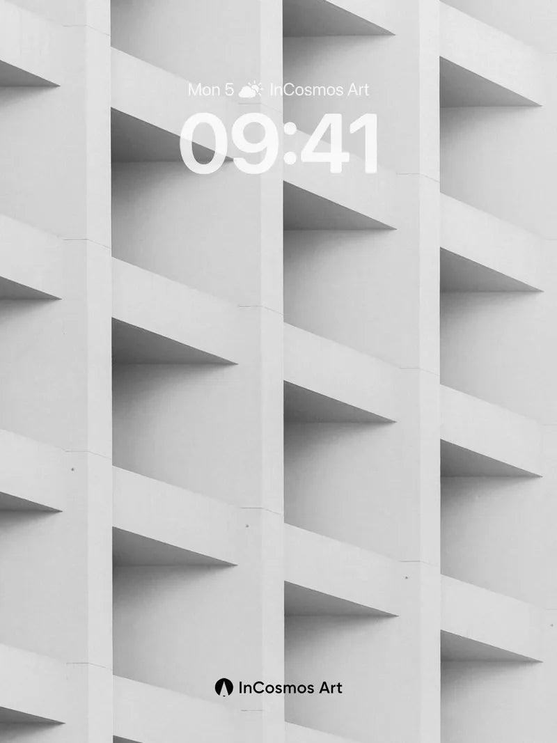 Silent Geometry Wallpaper with Shadowed Ridges